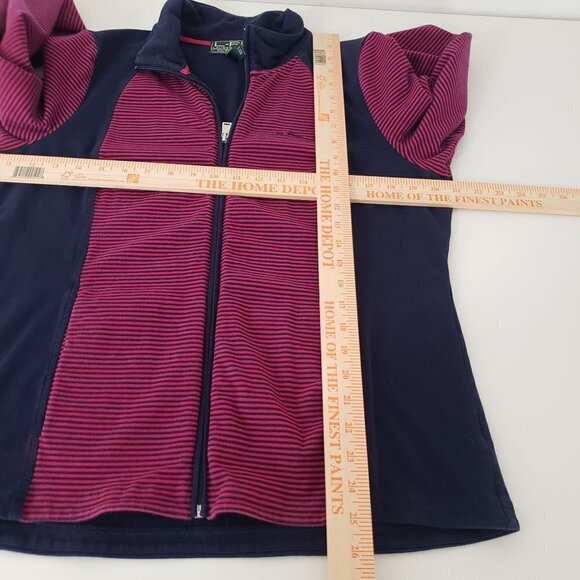 Lauren Ralph Lauren Athletic Jacket Stripe Cotton Stretch Full Zip Womens XL - Picture 6 of 8